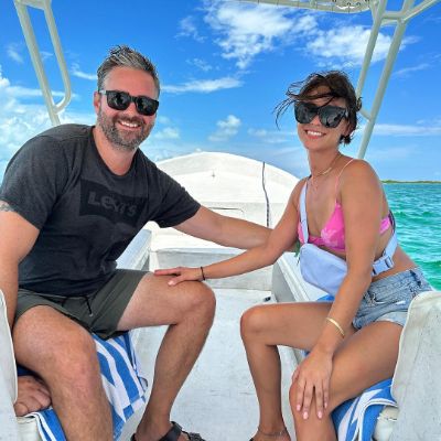 Kaitlyn Leeb with her husband Ted Leeb enjoying a vacation in Belize.